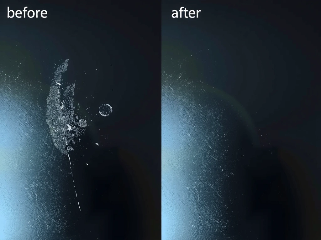 Před a po - odstranění prachu