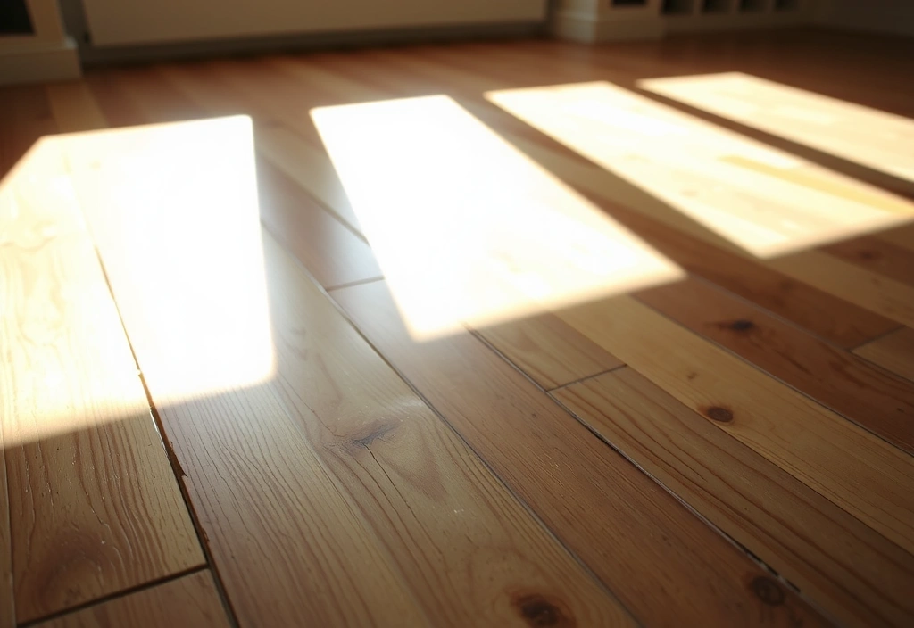 Detail vyčištěné dřevěné podlahy