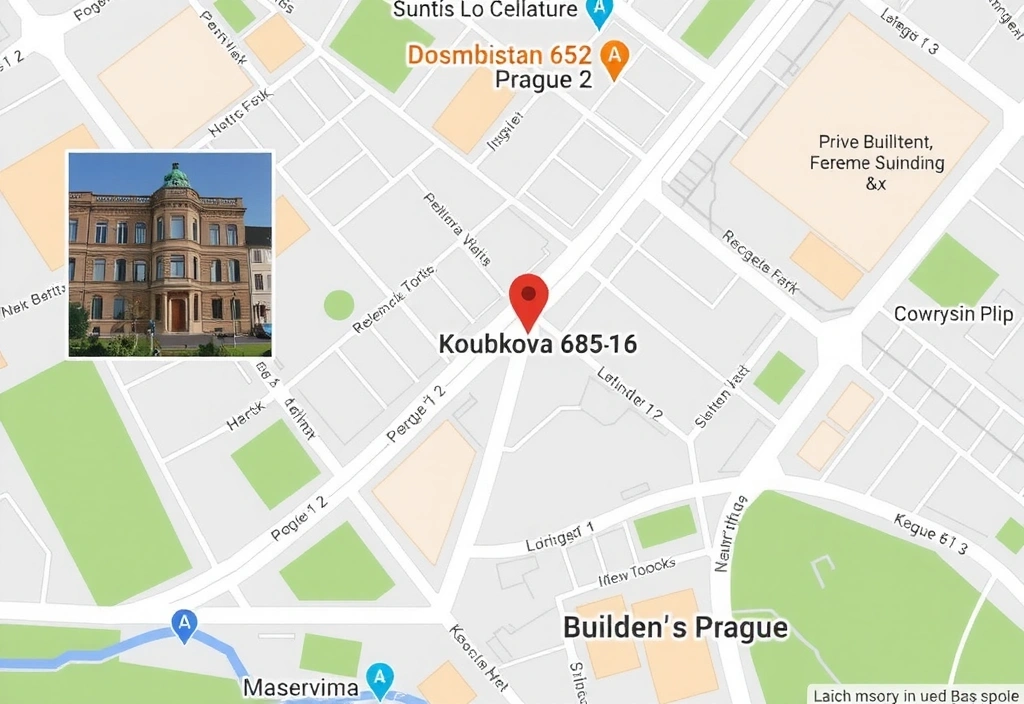 Mapa lokality Koubkova 685/16, Praha 2